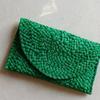 Handmade Women's Straw Corn Husk Clutch & Coin Purse - Casual Woven Beach Bag