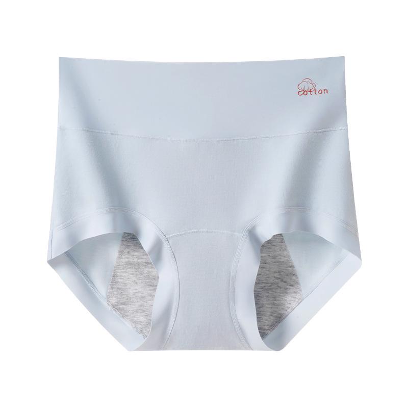 High-Waisted Pure Cotton Menstrual Panties with Extended Crotch, Leak-Proof Design, Breathable, and Antibacterial.