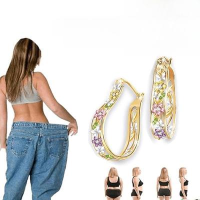 Magnetische Ohrringe Frauen verbrennen Fett gesunde Kristallohrringe Zirkon Magnetschmuck