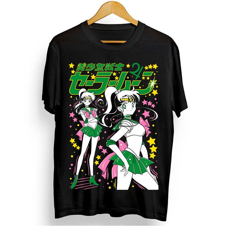 Summer 2026 Sailor Moon Tianwang Yao Neptune Unisex Dark Tide Cool Wind Theme 100 Cotton Printed Tshirt for Boys and Girls