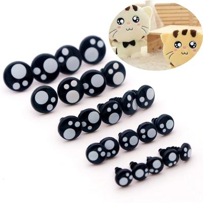 50Pcs 8-16Mm Black Plastic Safety Eyes For White Bear Doll Animal Puppet Crafts Children Kids Diy Toys Plush Doll Accessories