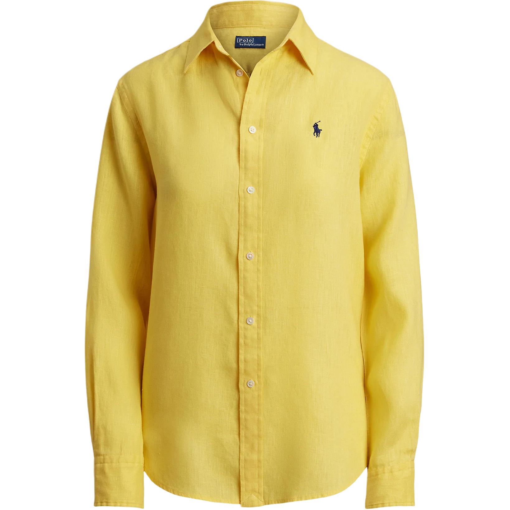 

Рубашка с длинным рукавом Polo Ralph Lauren с вышитым логотипом-пуговицей Женские рубашки 211970730-502 L