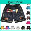 Embroidered Retro Drawstring Heat Cropped Basketball Shorts Training Shorts