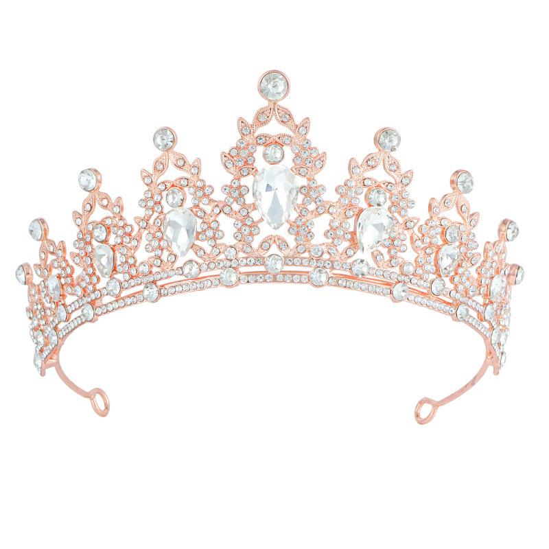 Bridal Crown Tiara Birthday Party Alloy Hairband Rhinestone Queen Hair Accessories Wedding Clothing Crown