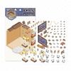 Kawaii Kapibala 3D Landscaping Stickers Cartoon Miniature Scene Visual Stacking Stickers Christmas Gift For Gift