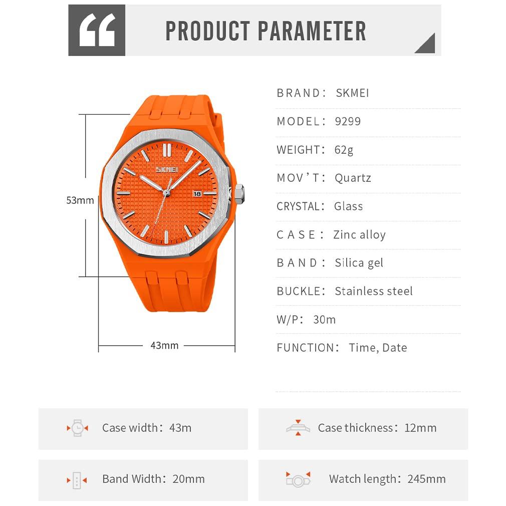 Simple Brand Analog Large Date Fluorescent Gift for High School Students Men's Watch, Design, Silicone, Sports, Waterproof, Stylish, Casual, Name,