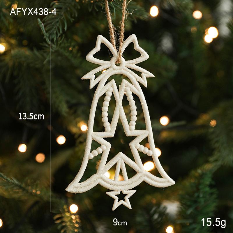 White Plastic Christmas Ornaments: Reindeer and Star Shapes for Tree Décor