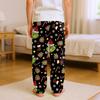 Children's Versatile Christmas  Print Pocket Plush Casual Pants Pajama Pants Home Pants