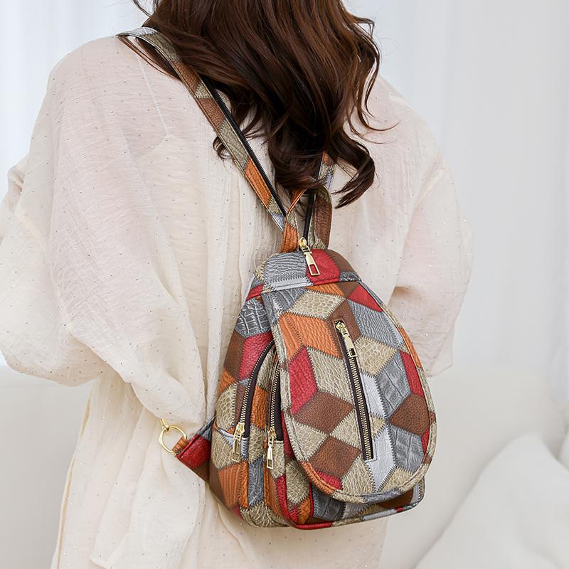 Damen Hochwertige Pu Rucksacktaschen Lässig Wild Weiches Pu Leder Doppelt Verwendbar Große Kapazität Rucksack Premium Langlebig