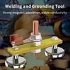 1 Set Metal Double Head Style Metalworking Magnet Head Magnetic Ground Clamp Metal Plate Welding Support Tool Accessories