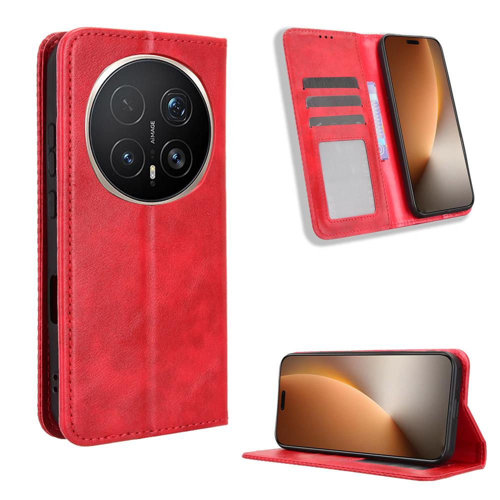 Flip Cover für Honor Magic8 Pro PU Leder Handyhülle Ganzkörperschutz [RFID-Blockierung] Brieftaschenhülle