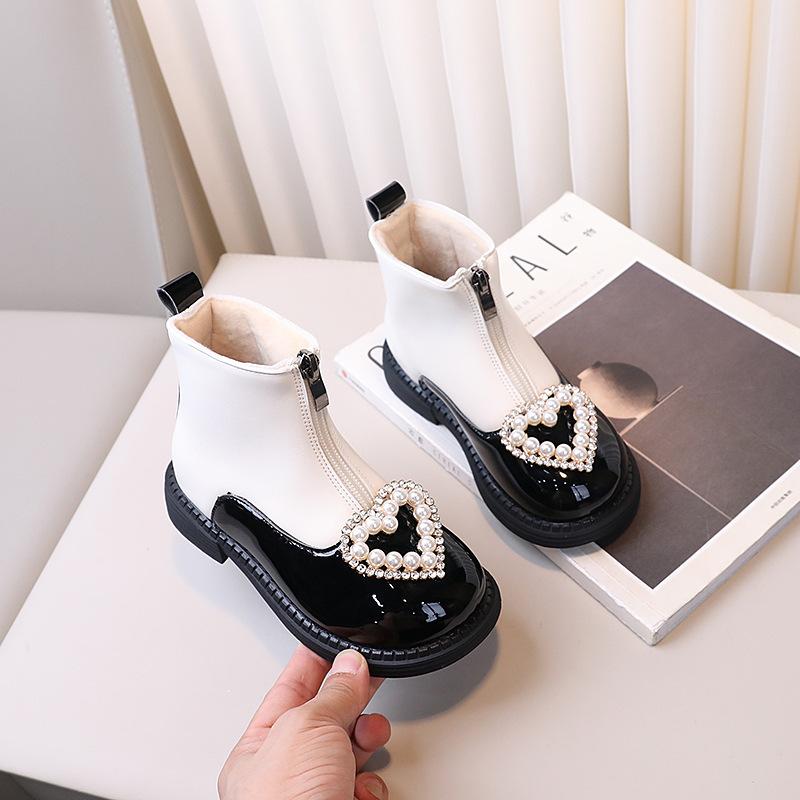 New Girl Boots Fashion Versatile Princess Short Boot Simple Retro Leather Boots Exquisite Stylish Kid Shoes Sweet Ankle Boot
