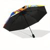1pc The Pokémon Journey Begins Automatic Opening and Closing Umbrella, Lightweight 3-Fold, With Cute Cartoon Characters, Suitable for Home, Outdoor an