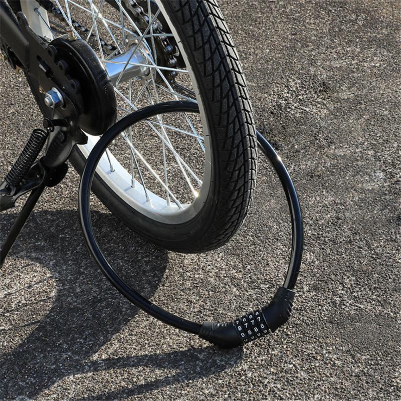 Bicycle  Four-digit  Password  Lock Anti-theft Lock Steel Cable Chain Safety Lock Bike Cycle