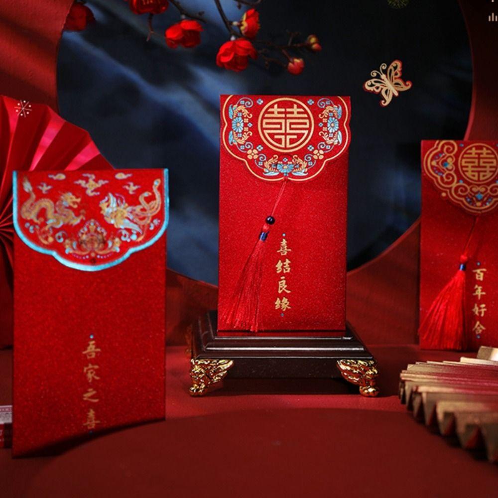 10pc Wedding Spring Festival Hongbao Money Packets Lucky Money Chinese Red Envelope Money Envelopes
