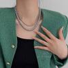 Lucyra Two-Line Silver 925 Pearl Necklace