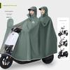 Electric Scooter Raincoat for Two People, Men and Women, Thickened and Enlarged, Long Full-Body Rain Poncho for Heavy Rain, Motorcycle Riding Rainwear