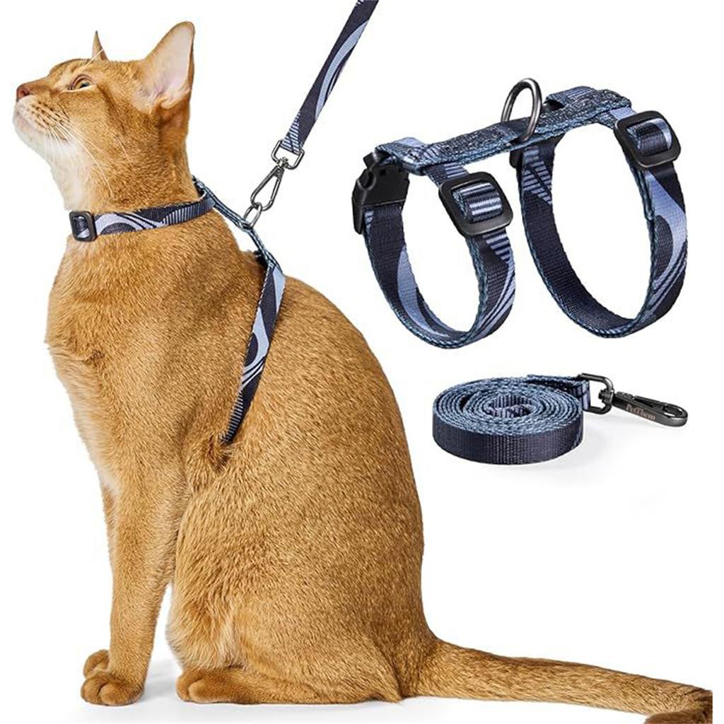 Cat And Leash Set Escape Proof Adjustable Cat , Comfortable Soft Lightweight, Use Safe & Easy, Walking Travel  For Small Medium