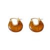 New Resin Geometric Ear Buckle Personalized Fashion Retro Trend Versatile Earrings Niche High-end Earrings