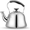 Tea Kettle Stovetop Whistling Teakettle ClassicTeapot Stainless Steel Tea Pots for Stove Top with Heat-resistant Folding Handle Mirror Finish, 2