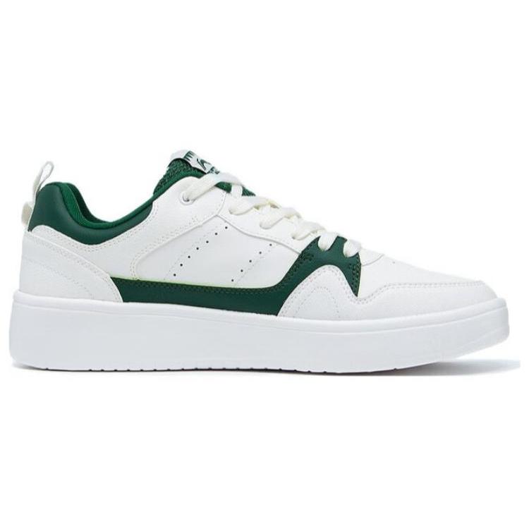 Li Ning Line 2.0 Slip Resistant Abrasion Resistant Low top Skateboard Shoes Men's White Green AGCT337-1