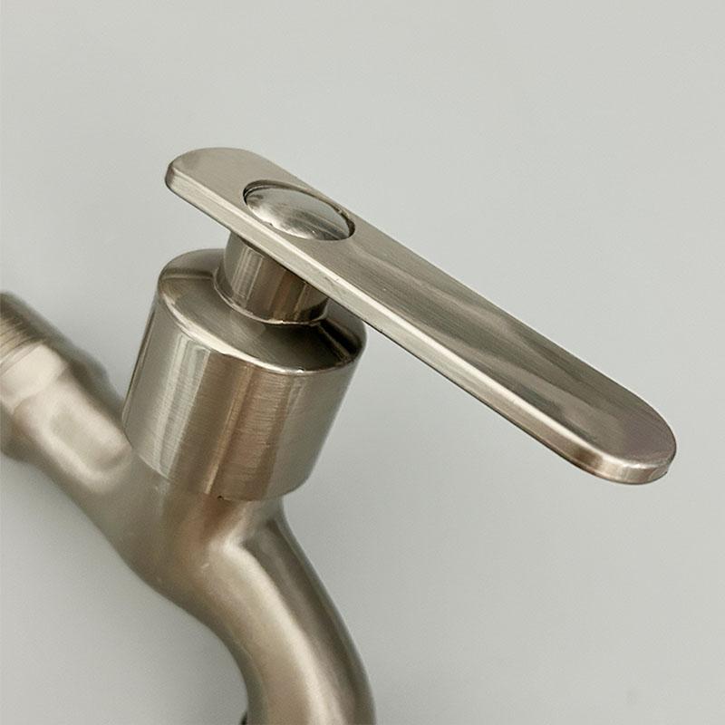 G1/2'' Washing Machine Tub Tap 304 Stainless Steel Brushed Clod Water Faucet Wall Mount Outdoor Garden Faucet