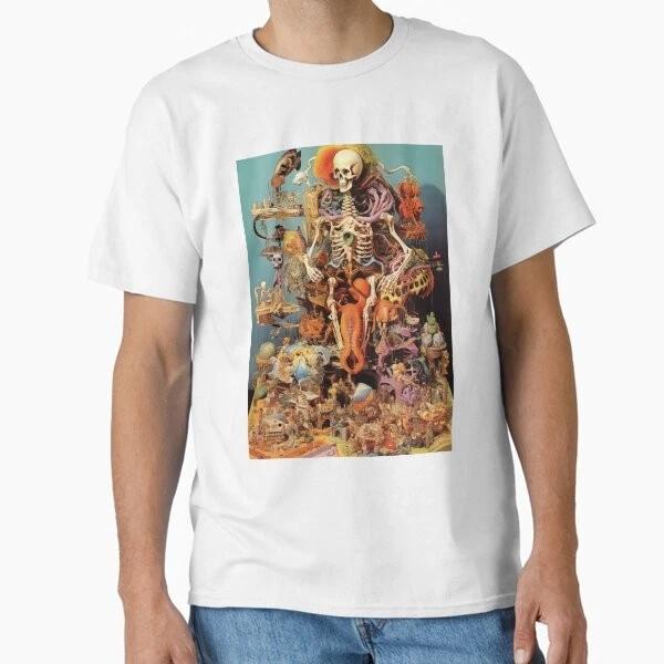Skull Art Classic Tshirt Made In Usaaus Tshirt S2xl S