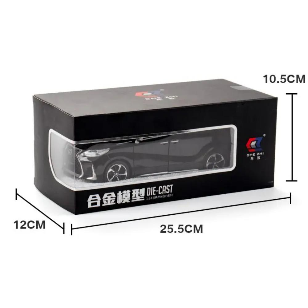 1/24 Lexus LM300H MPV Van Diecast Toy Car Model Miniature Pull Back Sound & Light Doors Openable Collection Gift for Boy Kid