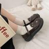 2025 New Summer Lolita Lucky Cat Cute Flat-soled Small Leather Shoes Student Uniform Shoes Girl Japanese JK Shoes