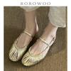 Designer Weave Hollow Flat Sandals Women Summer Sexy  Ankle Strap Slingback Sandals Comfortable Vacation Beach Shoes