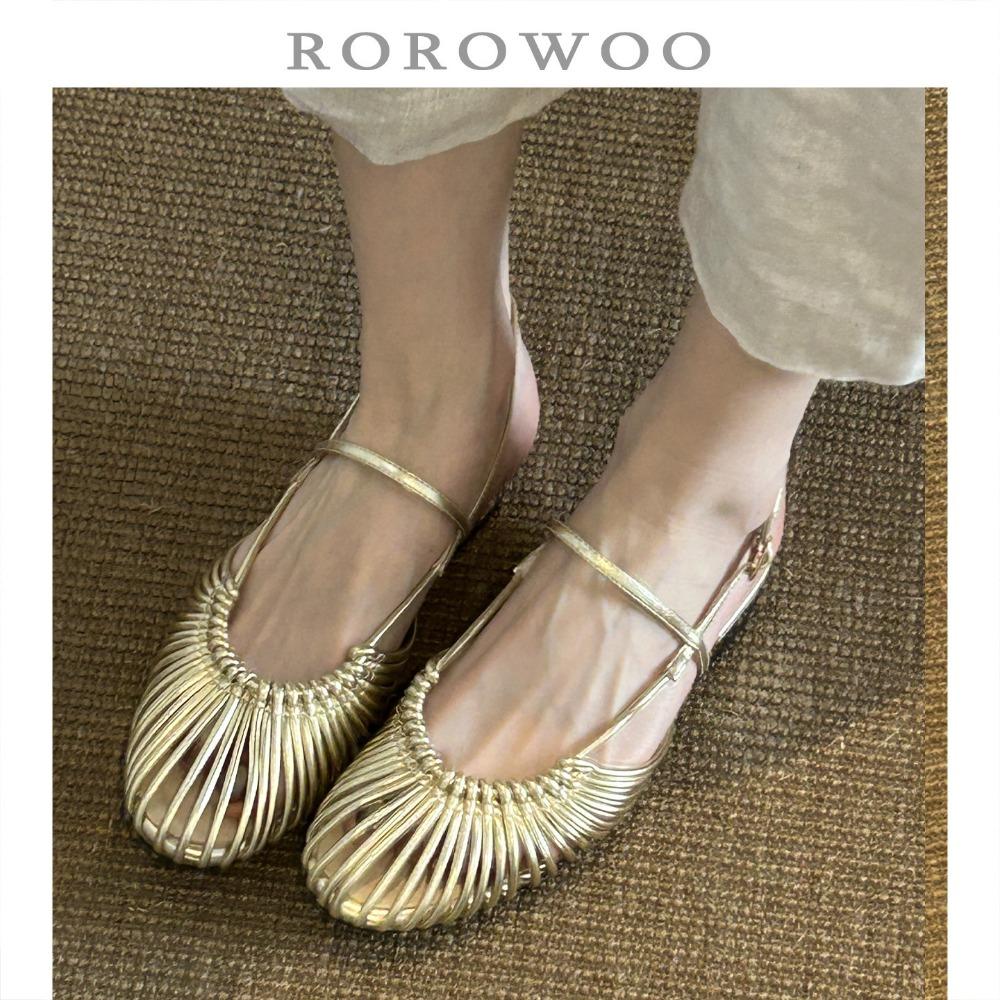 Designer Weave Hollow Flat Sandals Women Summer Sexy Ankle Strap Slingback Sandals Comfortable Vacation Beach Shoes