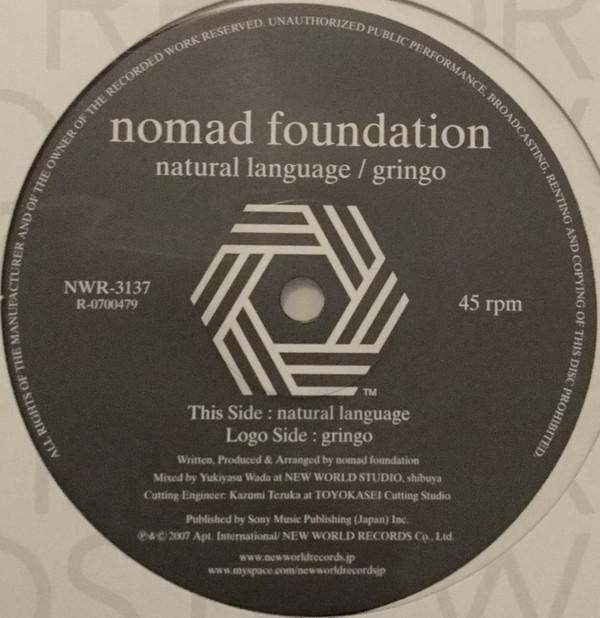 

12inch Record NOMAD FOUNDATION Natural Language Gringo NWR3137 New World Recor 2007 Japan Dance Electronica Used