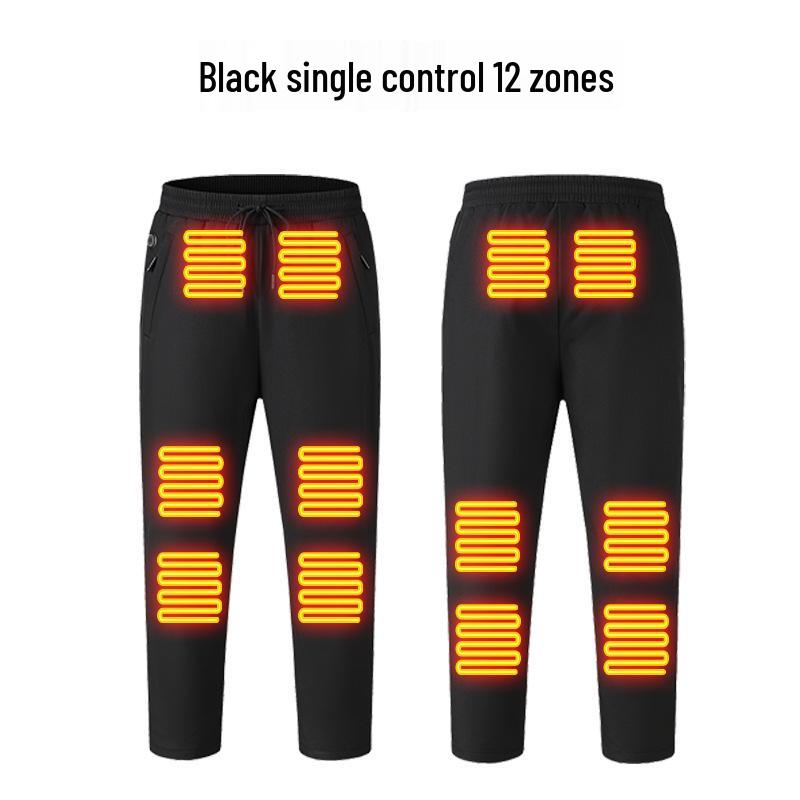 

Унисекс Электрические Термоштаны с Подогревом и Наколенниками - Двойной Интерфейс 5В/7.4В 2XL чёрный