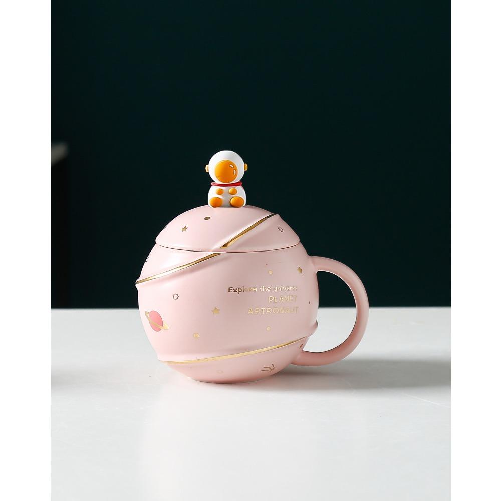 Kreativní hrnek Planeta Vysoce přesný keramický hrnek Hrnek pro pár Hrnek na vodu Astronaut Hrnek Vesmír Suvenýr Dárek Domov