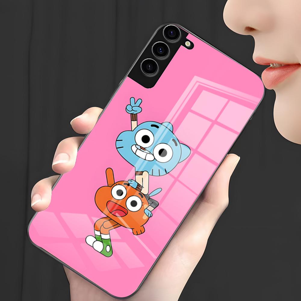 A-Amazing World Gumball Anime Handyhülle Für Samsung S26 S25 Plus S20 S20 Plus S22 Ultra S23 FE S21 Plus S21 Ultra Glasabdeckung