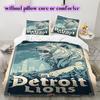football Logo Pattern Bedding Quilt Set Quilt Cover Pillowcase Home Decoration Birthday Gift (1*duvet cover+ 2*pillowcase, without core)