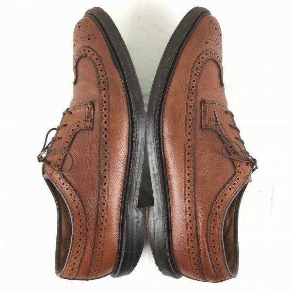 1970s-80s FLORSHEIM Kenmoor Wingtip Shoes Brown size 9.5E Vintage Men's(USED)