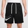 Nike Pantaloni scurți casual drepți, largi, cu talie medie, cu imprimeu logo, pentru bărbați, negru FN3038-010