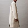 Calvin Klein Solid Color Button Minimalist Lapel Long Sleeve Trench Coat Men coats Stone 40BM502-250