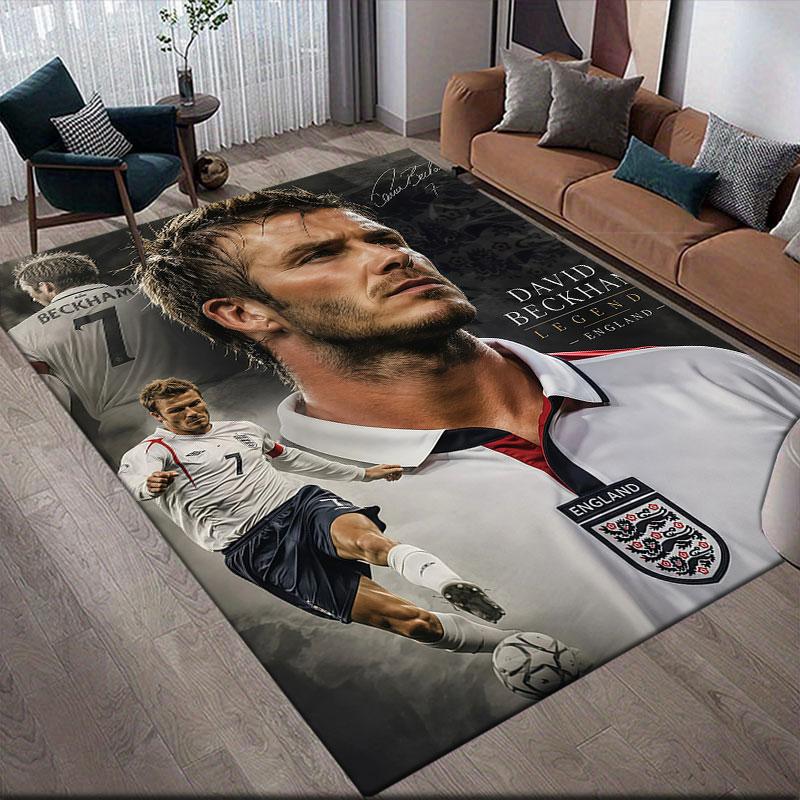 Becks Flannel Printed Carpet, Home Sofa Decoration for Living Room & Bedroom, Non‑Slip Play Flannel Floor Mat for Game Room