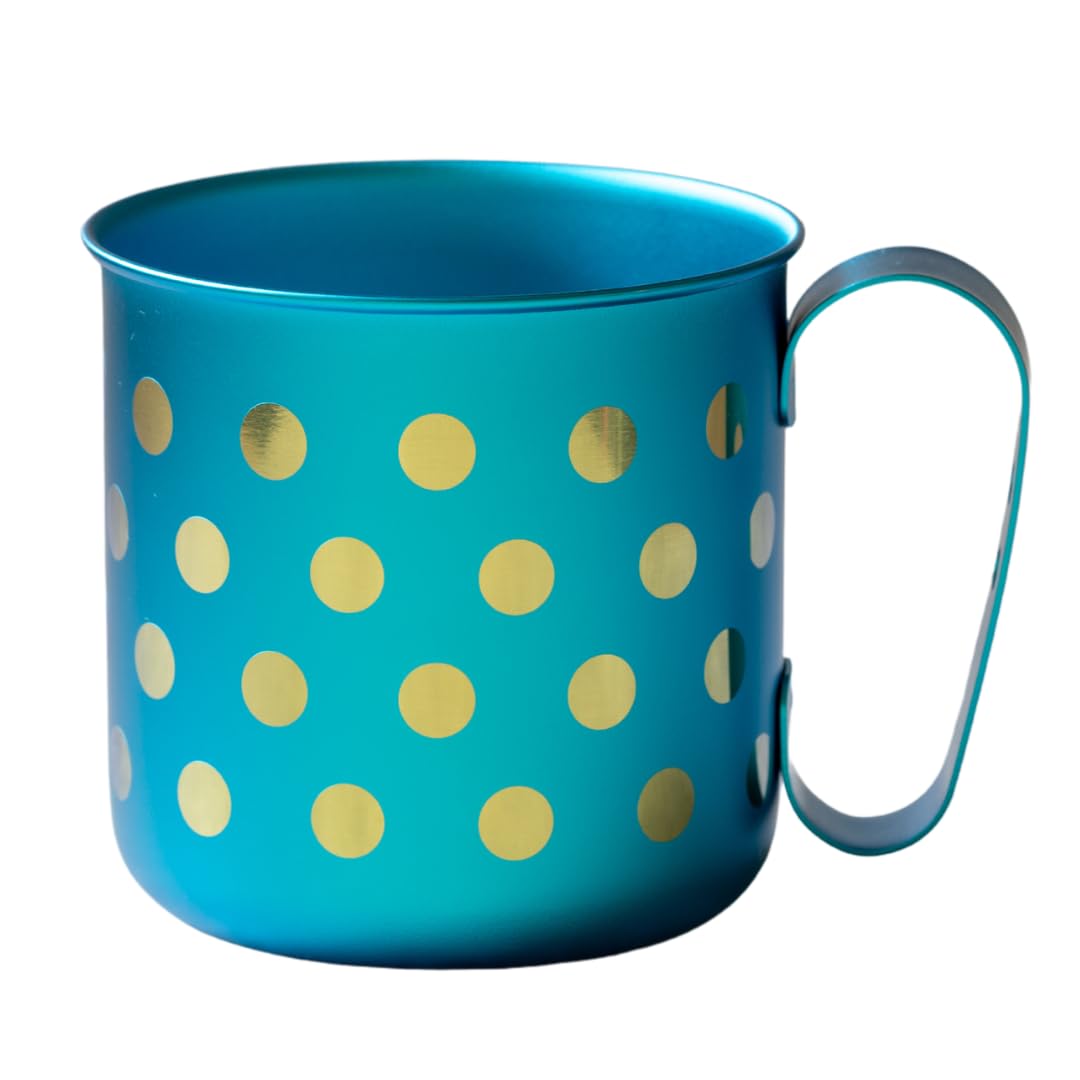 

HORIE Pure Titanium Design Polka Dots and Perfect for Outdoor Blue Mug, Stars, Activities, Kids, Gift, Lightweight, Rust-Resistant (320ml) (Light