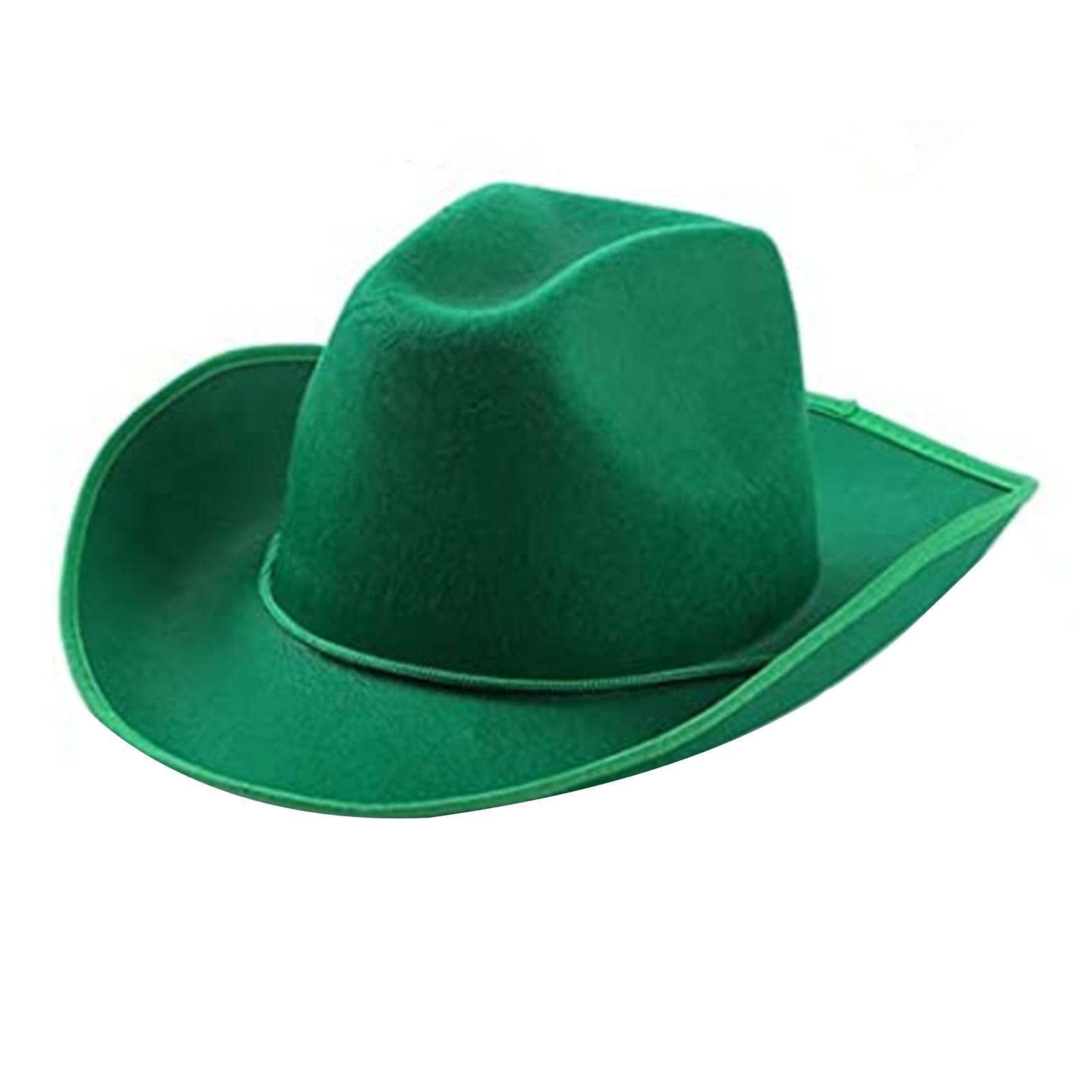 

Felt Cowboy Hat Plain Cowboy Hats For Women To Decorate Plain Cowgirl Hat Adjustable Drawstring Bachelorette Party Hat зелений