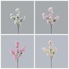 Hotel Decor Artificial 3 Forks Cherries Blossoms Branch Silk Fake Flower Garden Decorated Pink Cherry Blossom Simulation Flowers