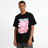 Street Style Smudged Bear Print T-shirt Unisex Cool Graffiti Loose Casual Versatile Top Pure cotton T-shirt
