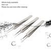 3pcs Blackhead Tweezers Extractor Beauty Salon Stainless Steel Pimples Whiteheads Comedones Remover Tool