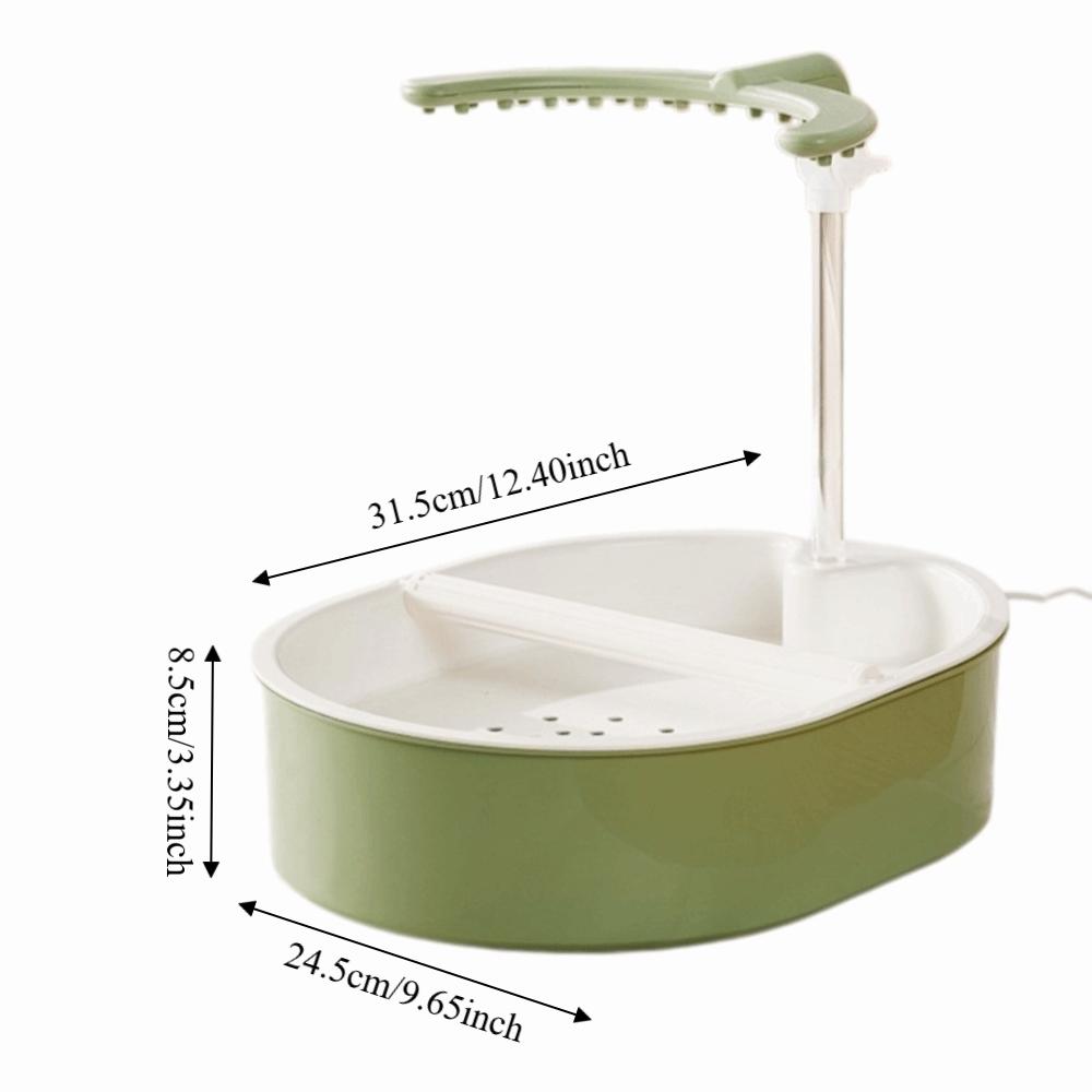 USB Electric Circulating Water Bird Bathtub with Resting Stick U-shaped Parrot Shower Indoor Cage