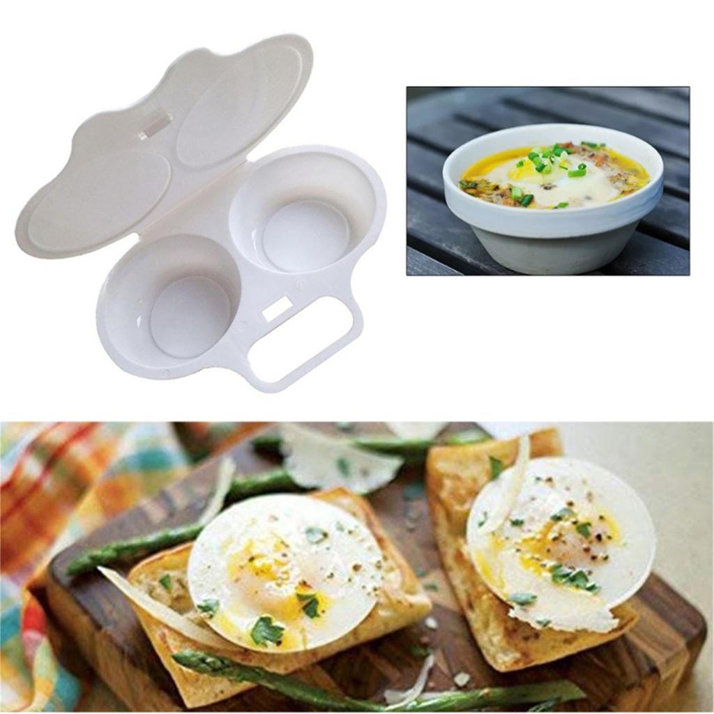 Convenient Microwave Cooker Quick Frying Eggs Tray Microwave Eggs Cooking Boxes Oven Eggs Steamers for Kitchen Cooking