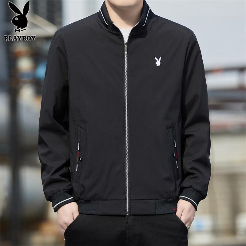Playboy Men's Stand-Collar Casual Jacket