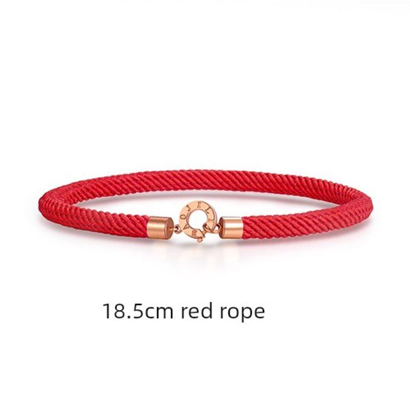 

Baogeely Ремешок для переноски Влюбленные Одинаковый дизайн Гравировка 18-каратное золото 18K Gold red rope 18.5cm