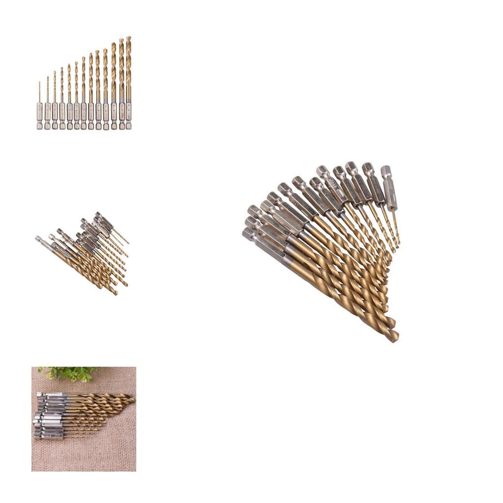 Premium 13pcs Hss Hexagonal Shank Drill Bit Set Featuring High-quality Steel Construction
